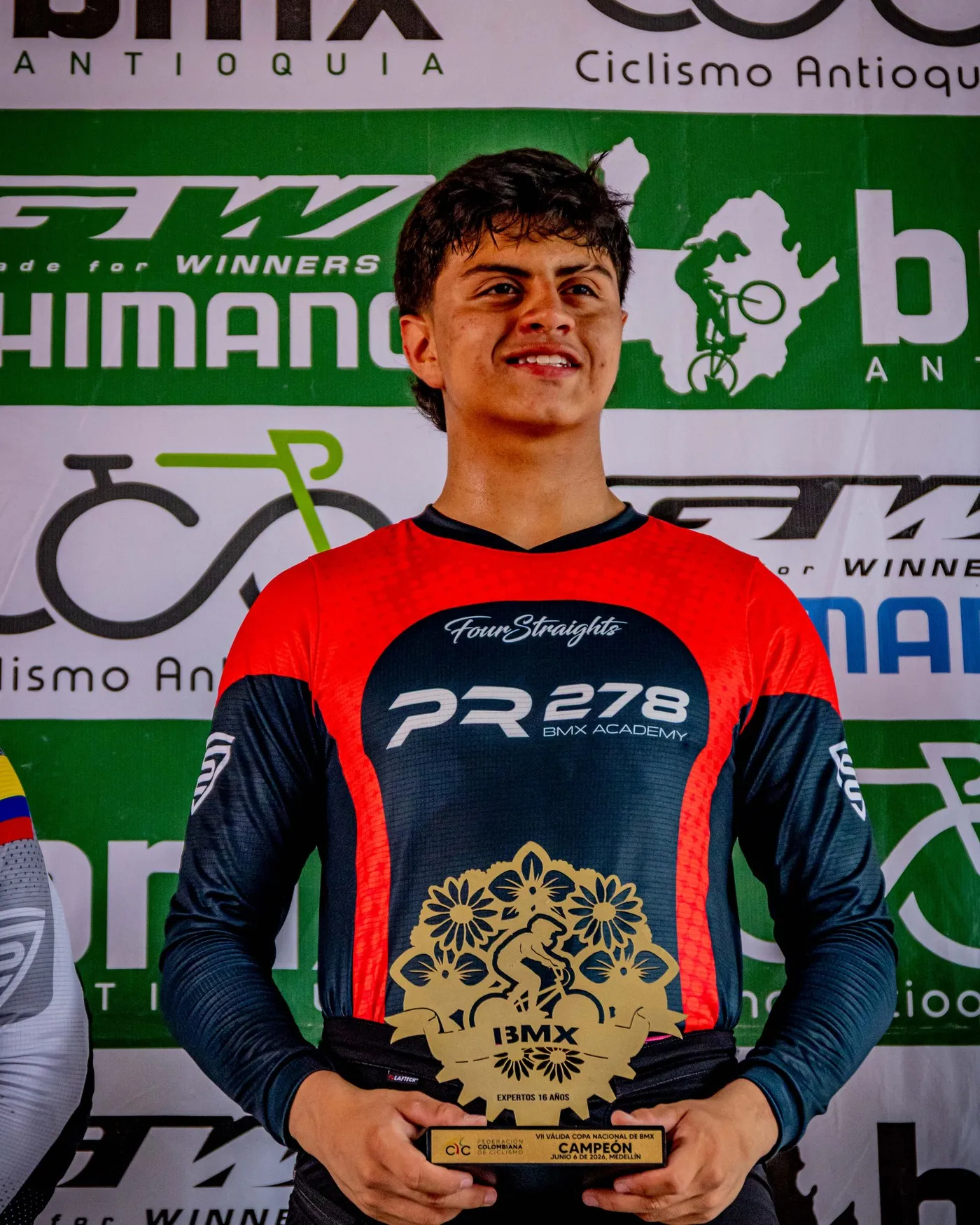 Juan Jerónimo Marín en el podio